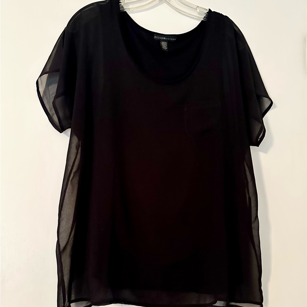 Black Sheer Top